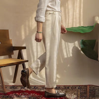 Men’s straight leg trousers - white