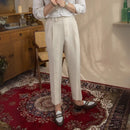 Men’s straight leg trousers - white
