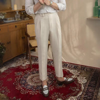 Men’s straight leg trousers - white