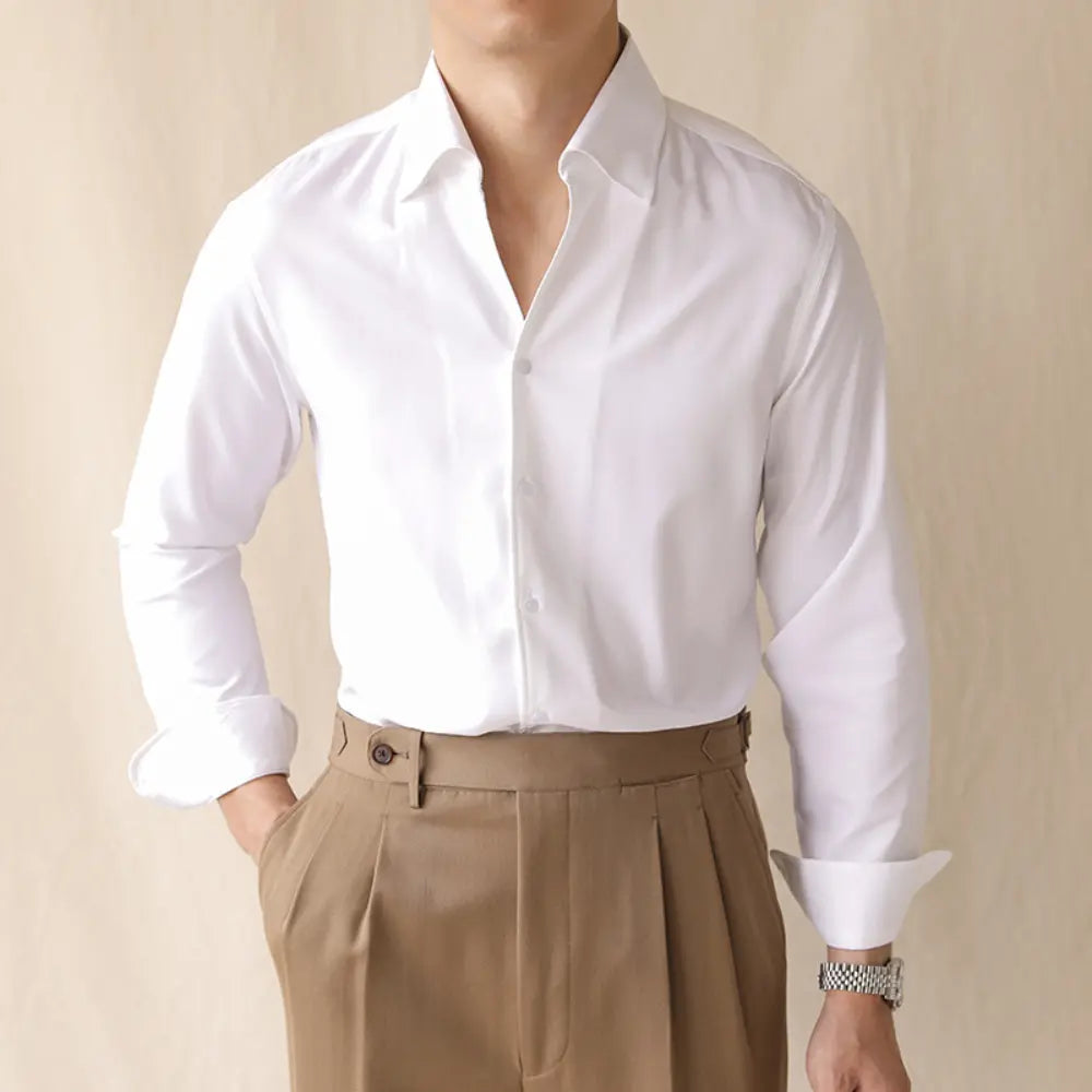 One-piece Collar Long-sleeved Shirt Prendersons