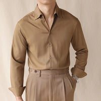 One-piece Collar Long-sleeved Shirt Prendersons