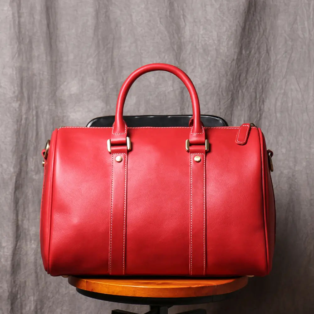Original Retro Men's And Women's Handmade Leather Travel Bag – Brown | Retro Carry-On | Old Money Essential Prendersons