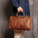 Original Retro Men's And Women's Handmade Leather Travel Bag – Brown | Retro Carry-On | Old Money Essential Prendersons
