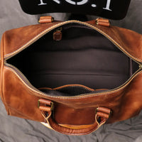 Original Retro Men's And Women's Handmade Leather Travel Bag – Brown | Retro Carry-On | Old Money Essential Prendersons