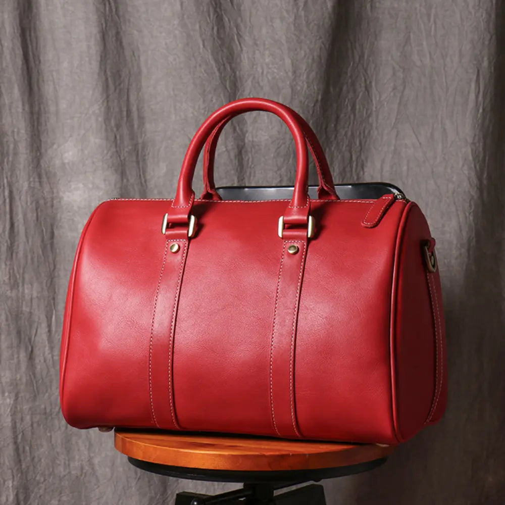 Original Retro Men's And Women's Handmade Leather Travel Bag – Brown | Retro Carry-On | Old Money Essential Prendersons