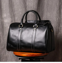 Original Retro Men's And Women's Handmade Leather Travel Bag – Brown | Retro Carry-On | Old Money Essential Prendersons