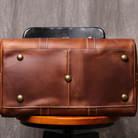 Original Retro Men's And Women's Handmade Leather Travel Bag – Brown | Retro Carry-On | Old Money Essential Prendersons