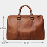 Original Retro Men's And Women's Handmade Leather Travel Bag – Brown | Retro Carry-On | Old Money Essential Prendersons