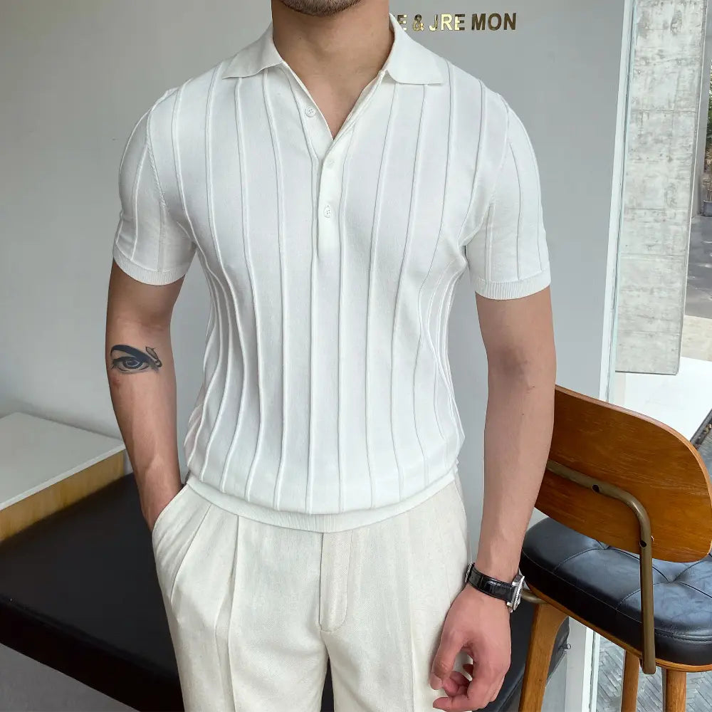 Summer short sleeve polo sweater