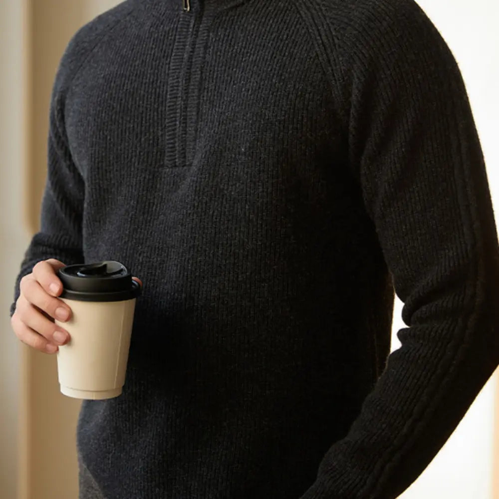 Relaxed Fit Pure Wool Sweater – Puer Brown | Winter Casualwear | Old Money Essentials