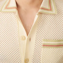 Refreshing Vacation Casual Pure Cotton Hollow Short Sleeve Prendersons