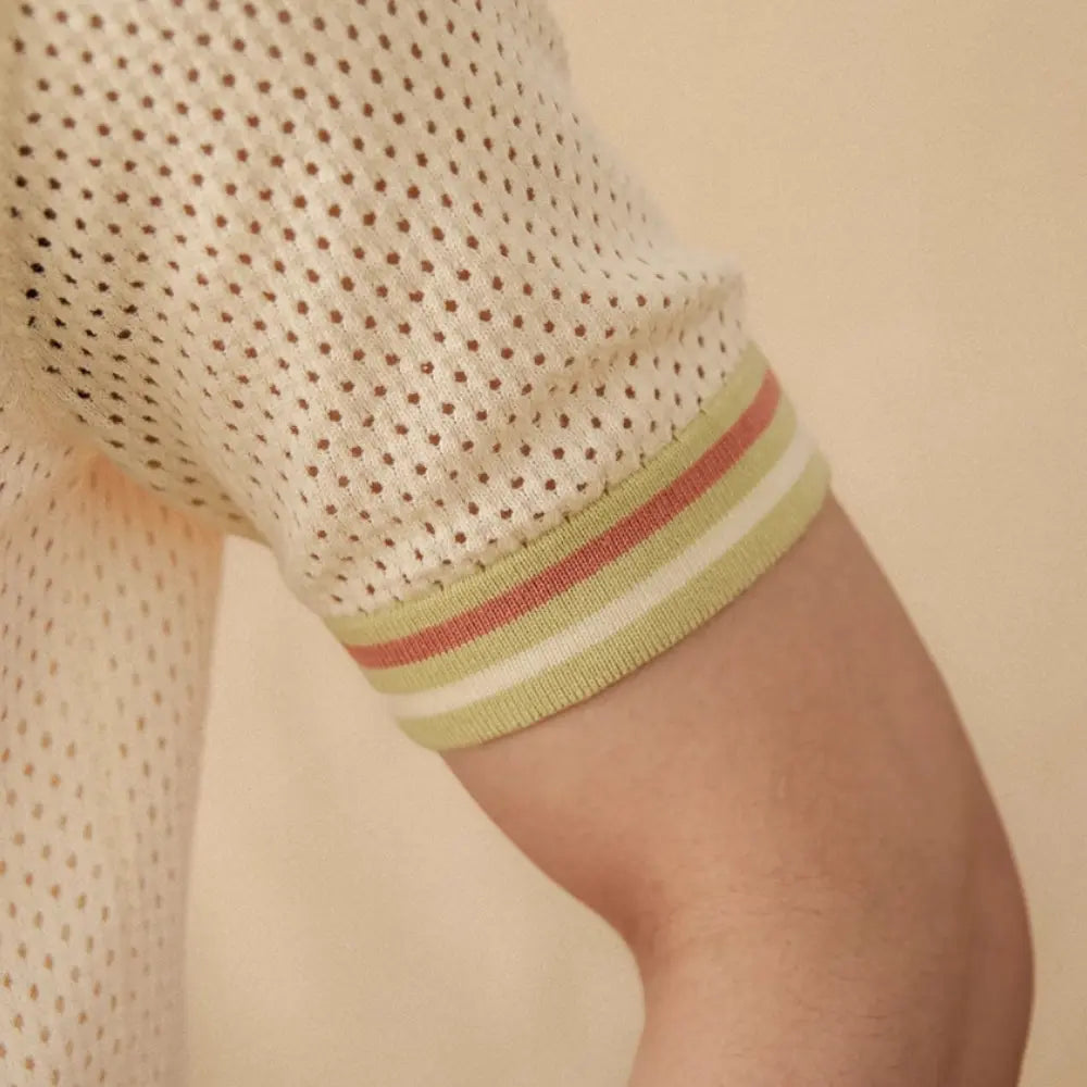 Refreshing Vacation Casual Pure Cotton Hollow Short Sleeve Prendersons