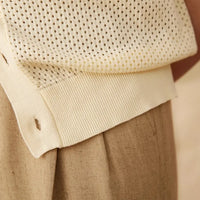 Refreshing Vacation Casual Pure Cotton Hollow Short Sleeve Prendersons