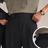 Retro Casual Business Non-ironing Mid-waist Wool Suit Pants Prendersons