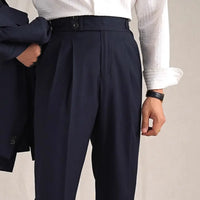 Retro Casual Business Non-ironing Mid-waist Wool Suit Pants Prendersons