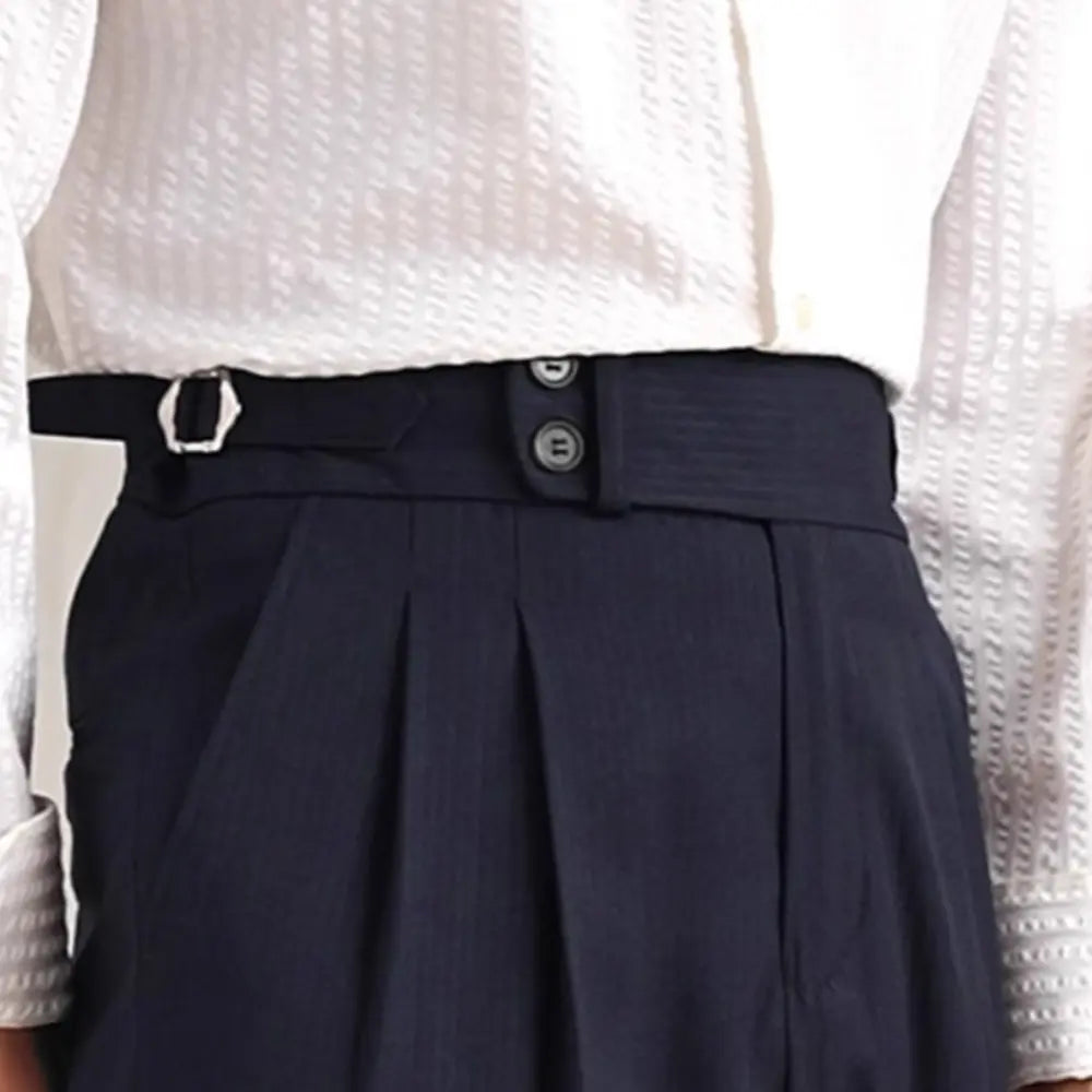 Retro Casual Business Non-ironing Mid-waist Wool Suit Pants Prendersons