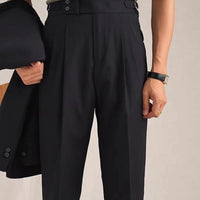 Retro Casual Business Non-ironing Mid-waist Wool Suit Pants Prendersons