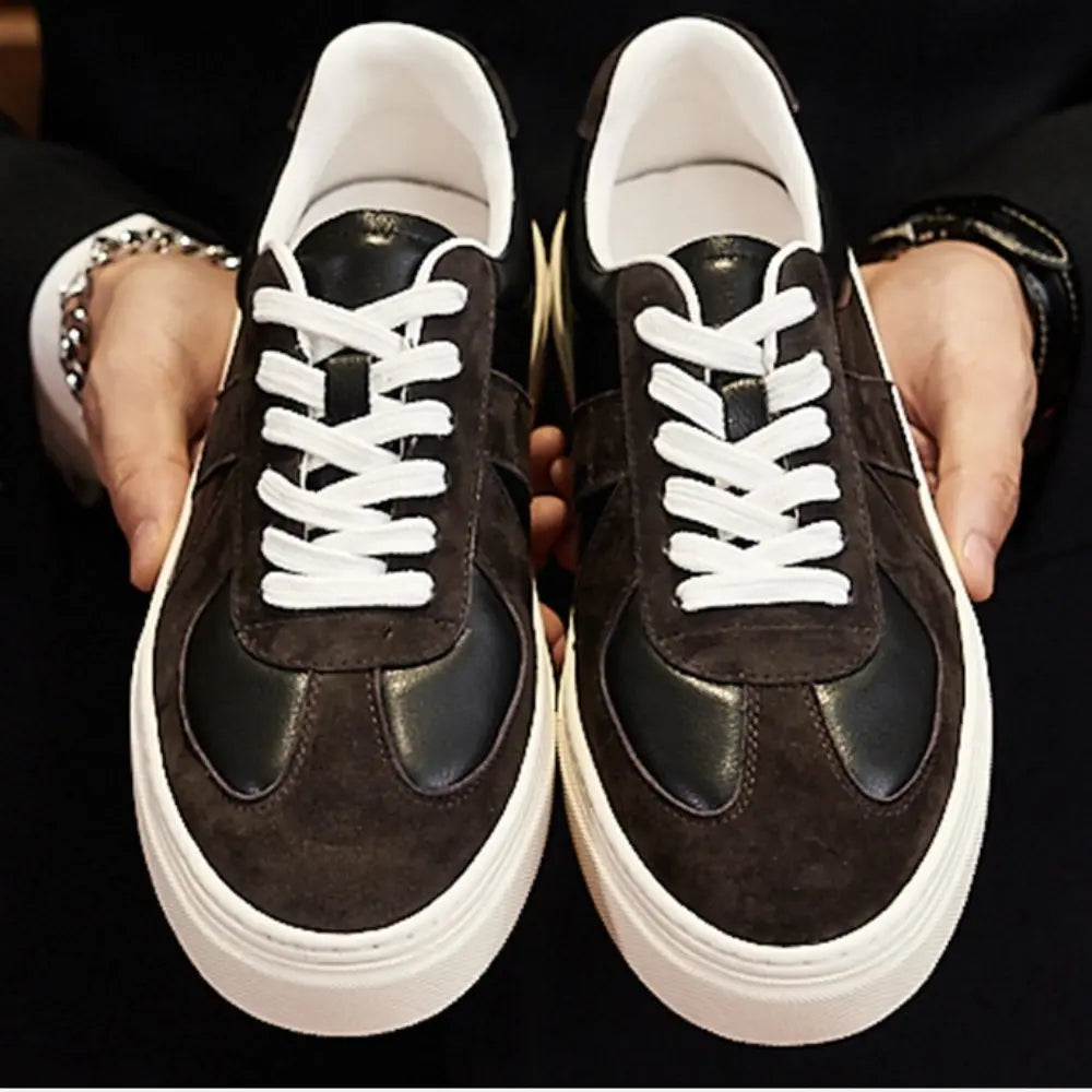 Retro Color Matching Couple Casual Flat Skateboard Shoes Prendersons