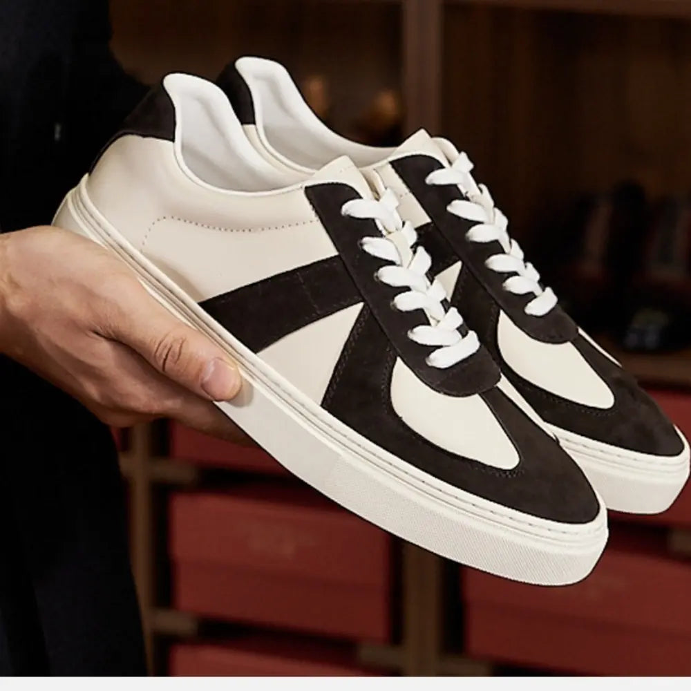 Retro Color Matching Couple Casual Flat Skateboard Shoes Prendersons