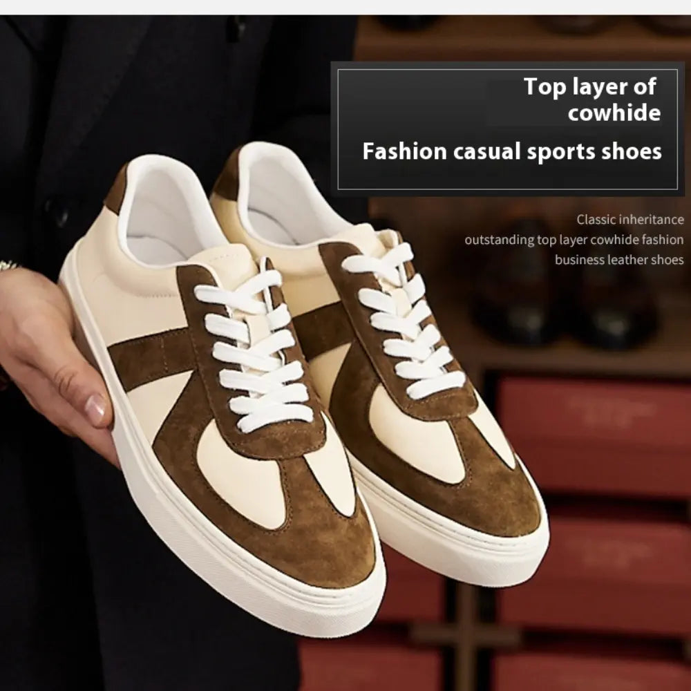 Retro Color Matching Couple Casual Flat Skateboard Shoes Prendersons