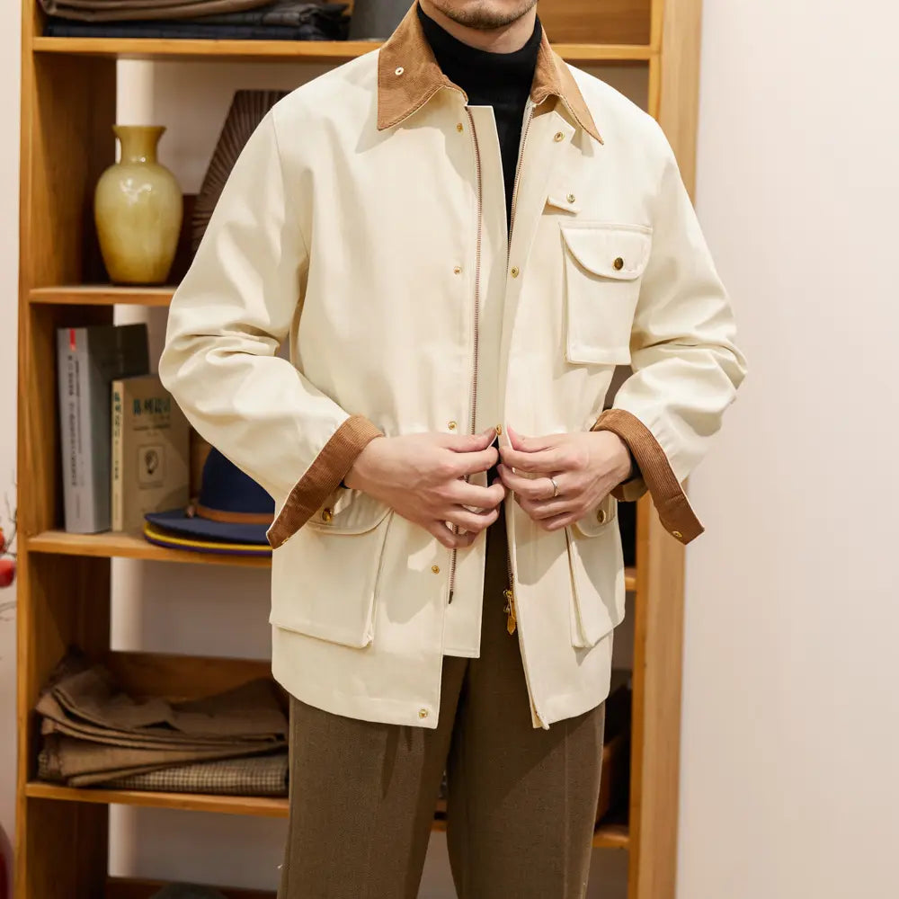 Regular Fit Retro Kaji Thick Trench Coat – Apricot | Daily Wear | Classic Elegance