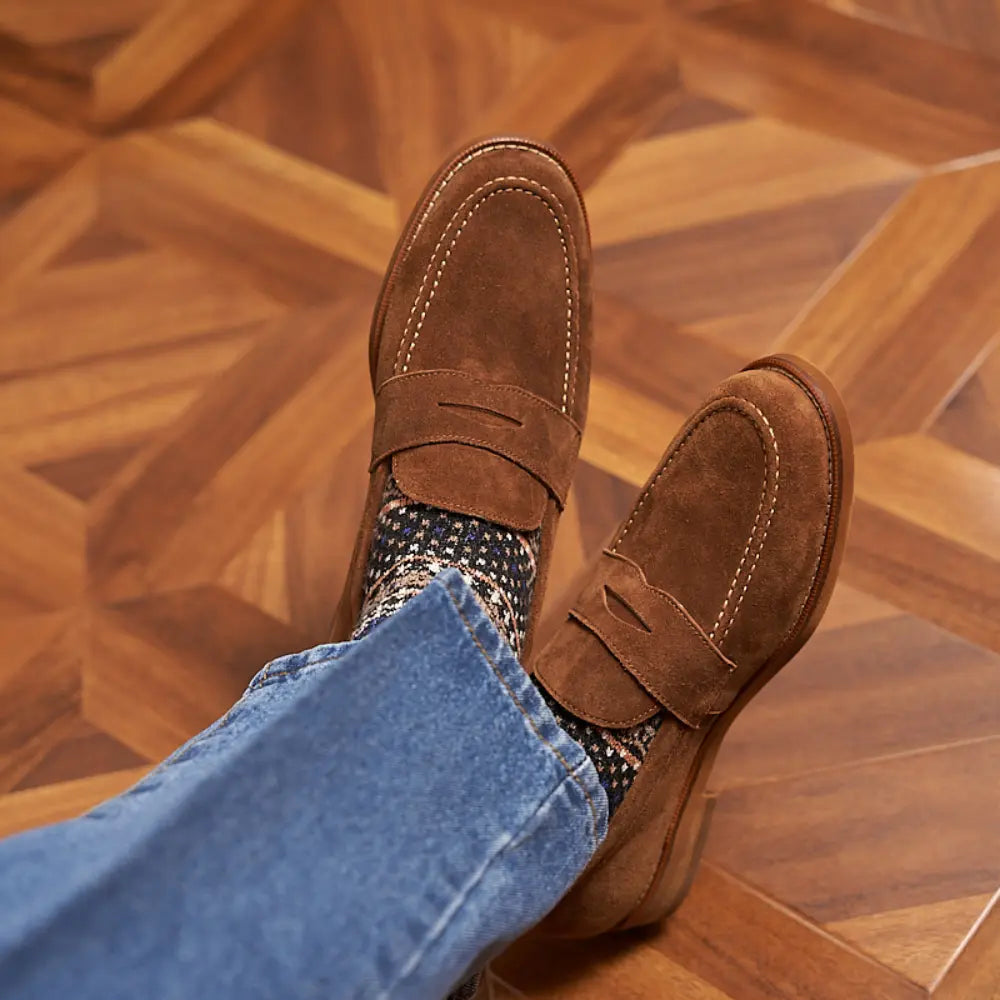Retro Loafers Genuine Leather Handmade Leisure Prendersons