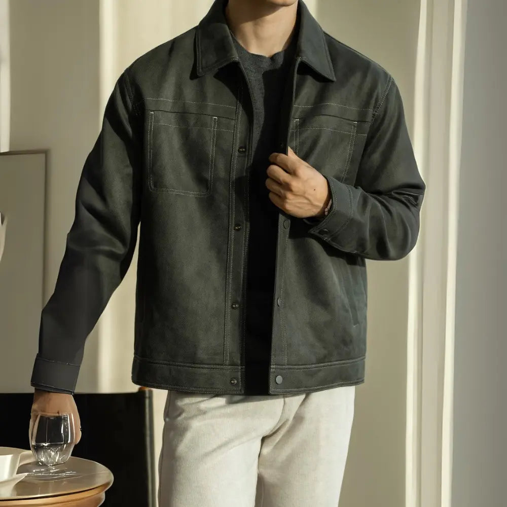 Retro Style Jacket Men's New Autumn Clothes Multi-pocket Prendersons