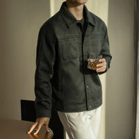 Retro Style Jacket Men's New Autumn Clothes Multi-pocket Prendersons