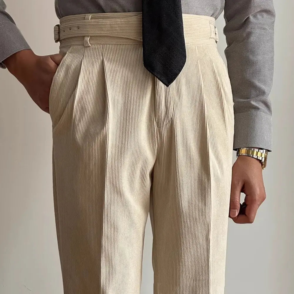 Straight Fit Business Casual Pants – Navy, Black, White | Office & Leisure | British Style