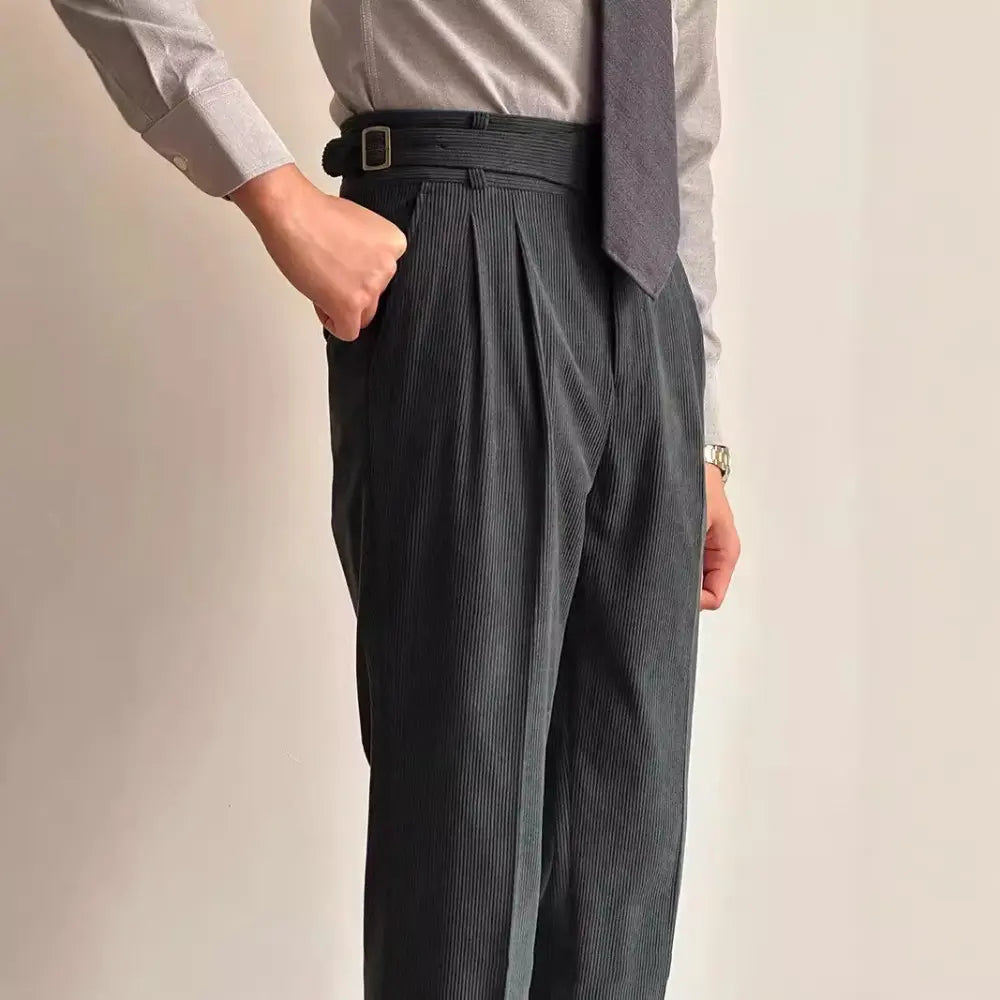 Retro Suit Pants Men's Straight Business Prendersons