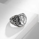 Roman emperor stainless steel ring
