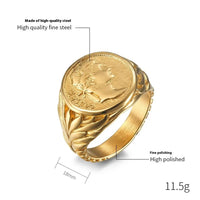 Vintage Roman warrior ring men