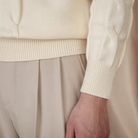 Round-neck Long-sleeved Pullover Jacquard Slim-fit Stretch Sweater Prendersons