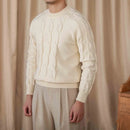 Round-neck Long-sleeved Pullover Jacquard Slim-fit Stretch Sweater Prendersons