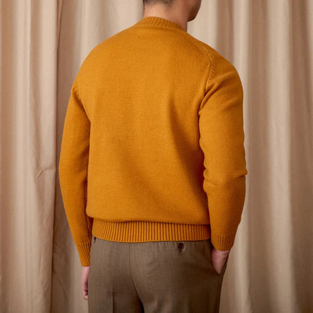 Round Neck Long Sleeve Solid Color Sweater Leisure Pullover Sweater Prendersons