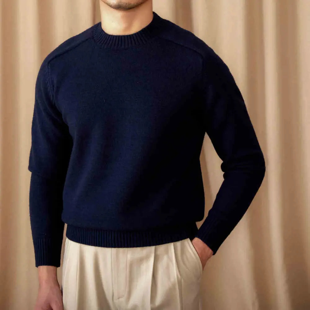 Relaxed Fit Pullover Sweater – Royal Blue | Casual Layering | Timeless Knitwear
