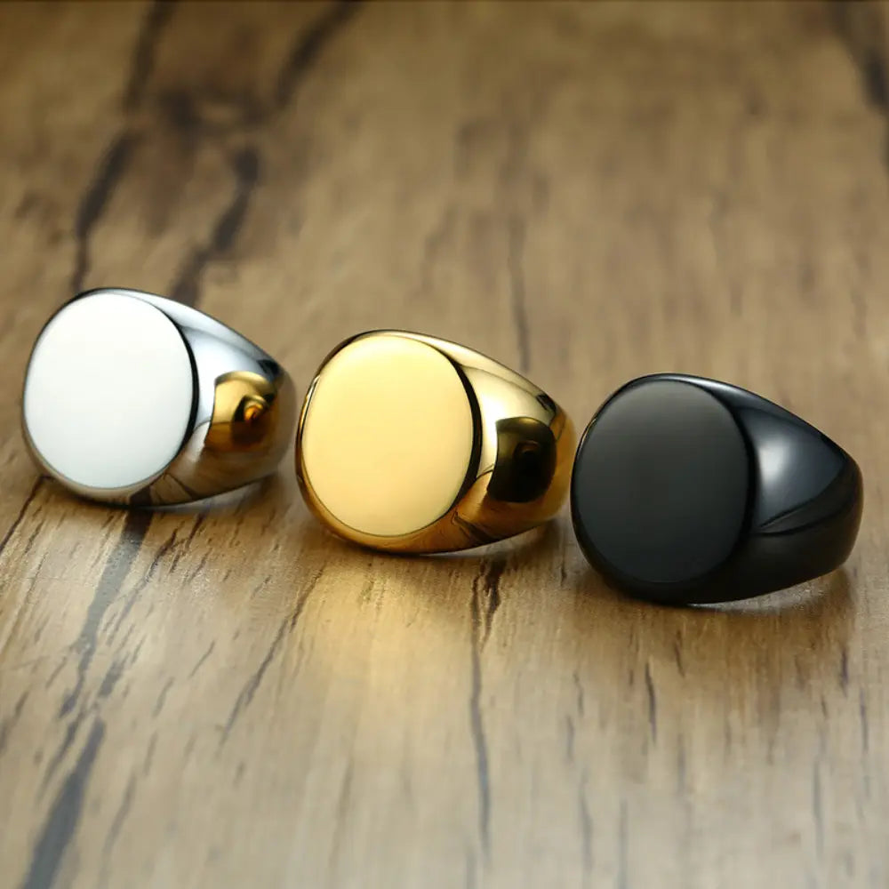 Classic Fit Round Ring – Gold | Smart Casual Accessory | Old Money Style