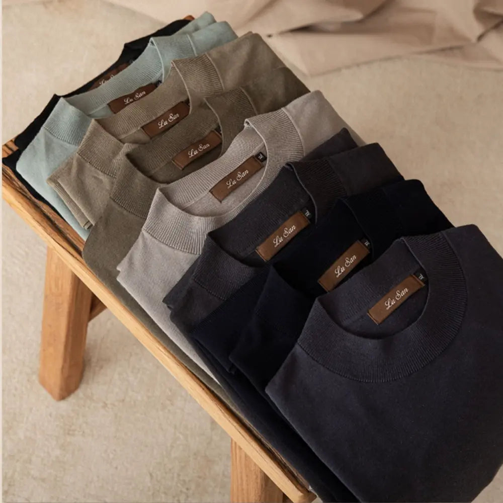 Self-heating Solid Color Basic Half Turtleneck Men's Sweater Prendersons