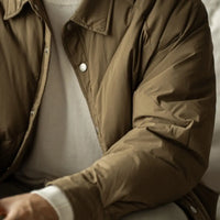 Shirt Collar Down Jacket Men's New Winter Rhombus Tooling Prendersons