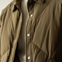 Shirt Collar Down Jacket Men's New Winter Rhombus Tooling Prendersons