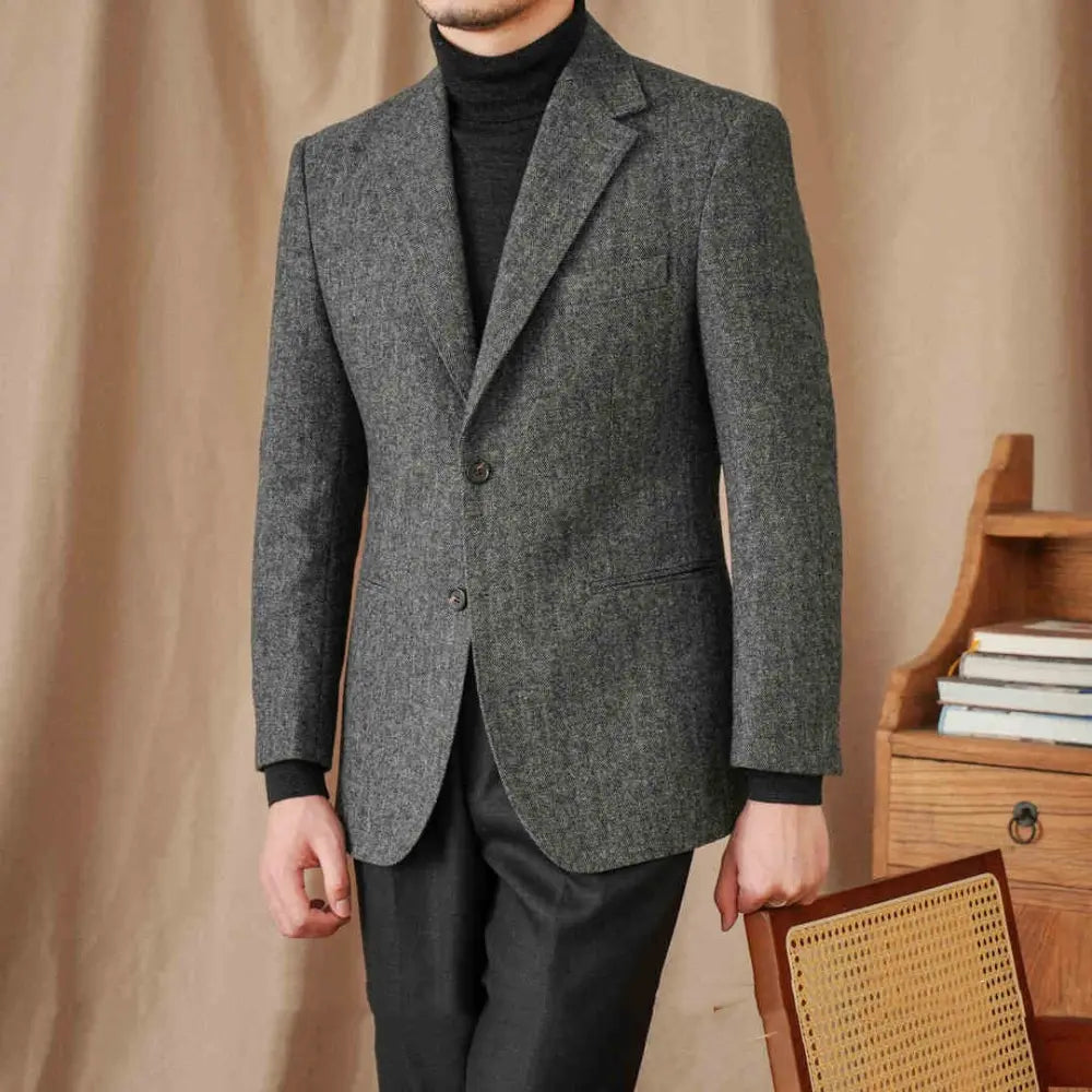 Slim Fit Blazer for Men – Brown & Grey | Formal & Modern | Old Money Menswear