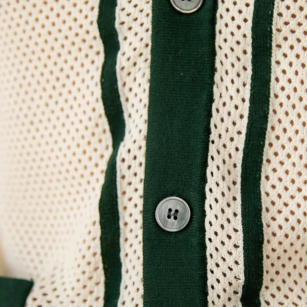 Special Preppy Style Short Sleeve Hollow Cardigan Prendersons