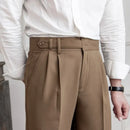 Mid-high waist Korean pants
