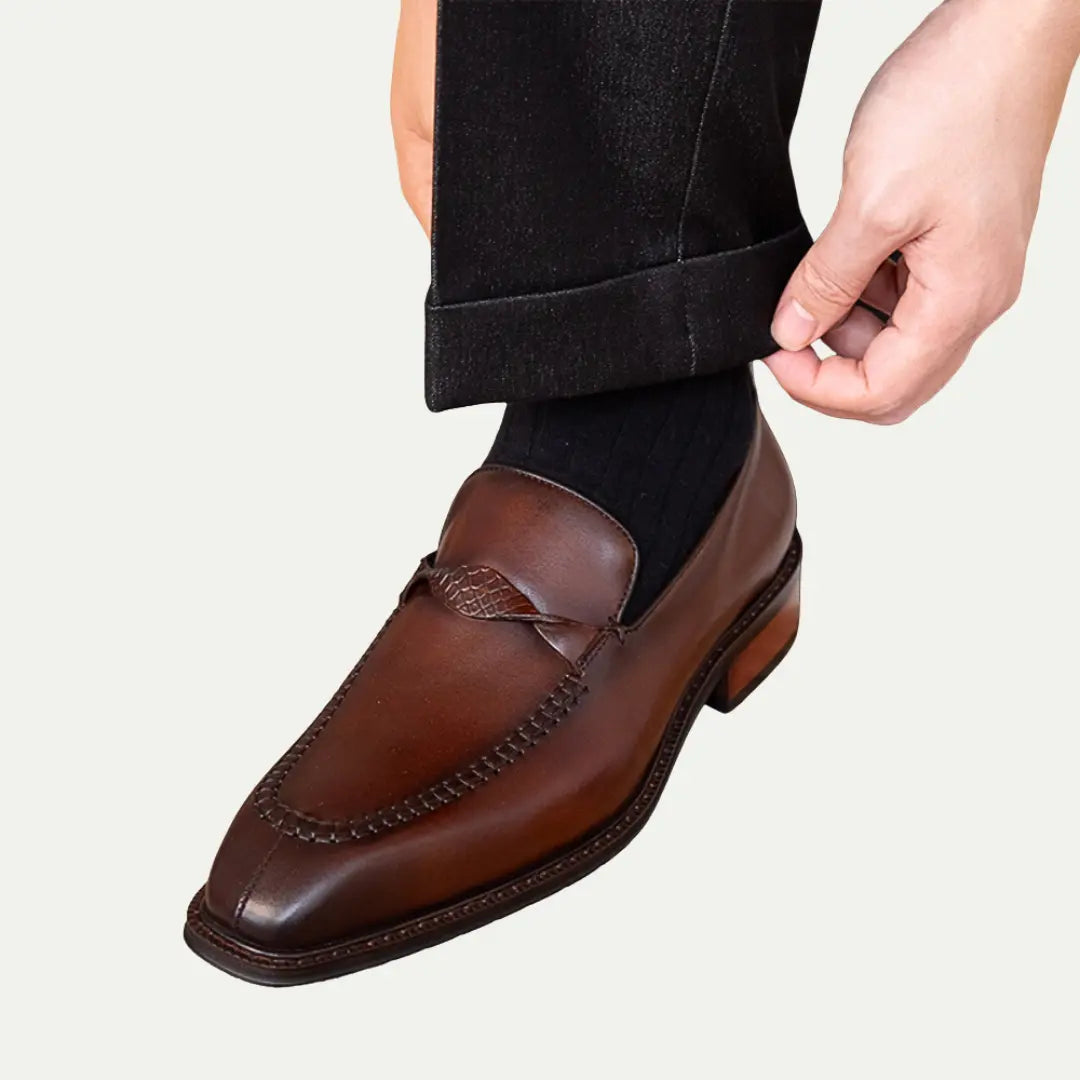 Spring And Autumn Leisure Versatile Leather Shoes For Men – Brown | Spring-Autumn Wear | Old Money Casuals
