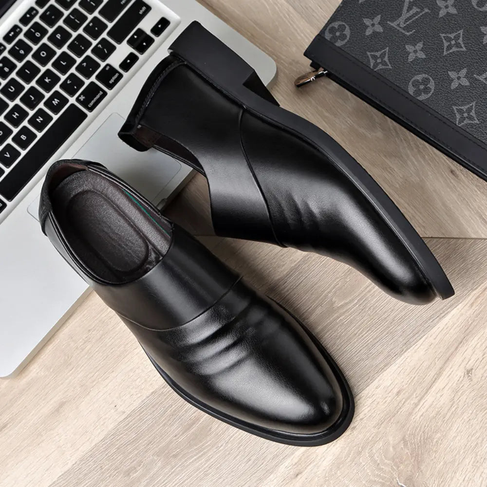 Mens soft leather business shoes