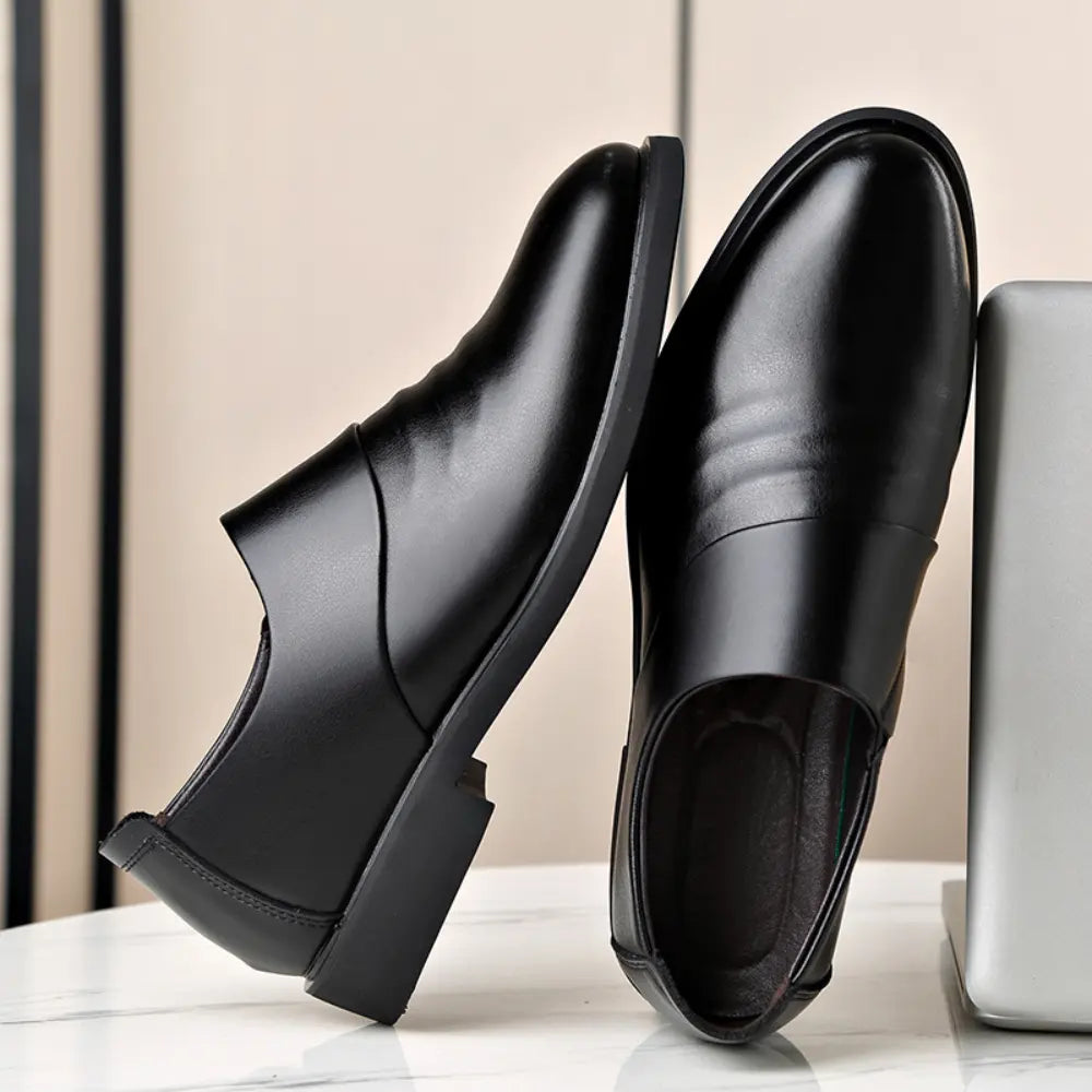 Slim fit soft leather loafers