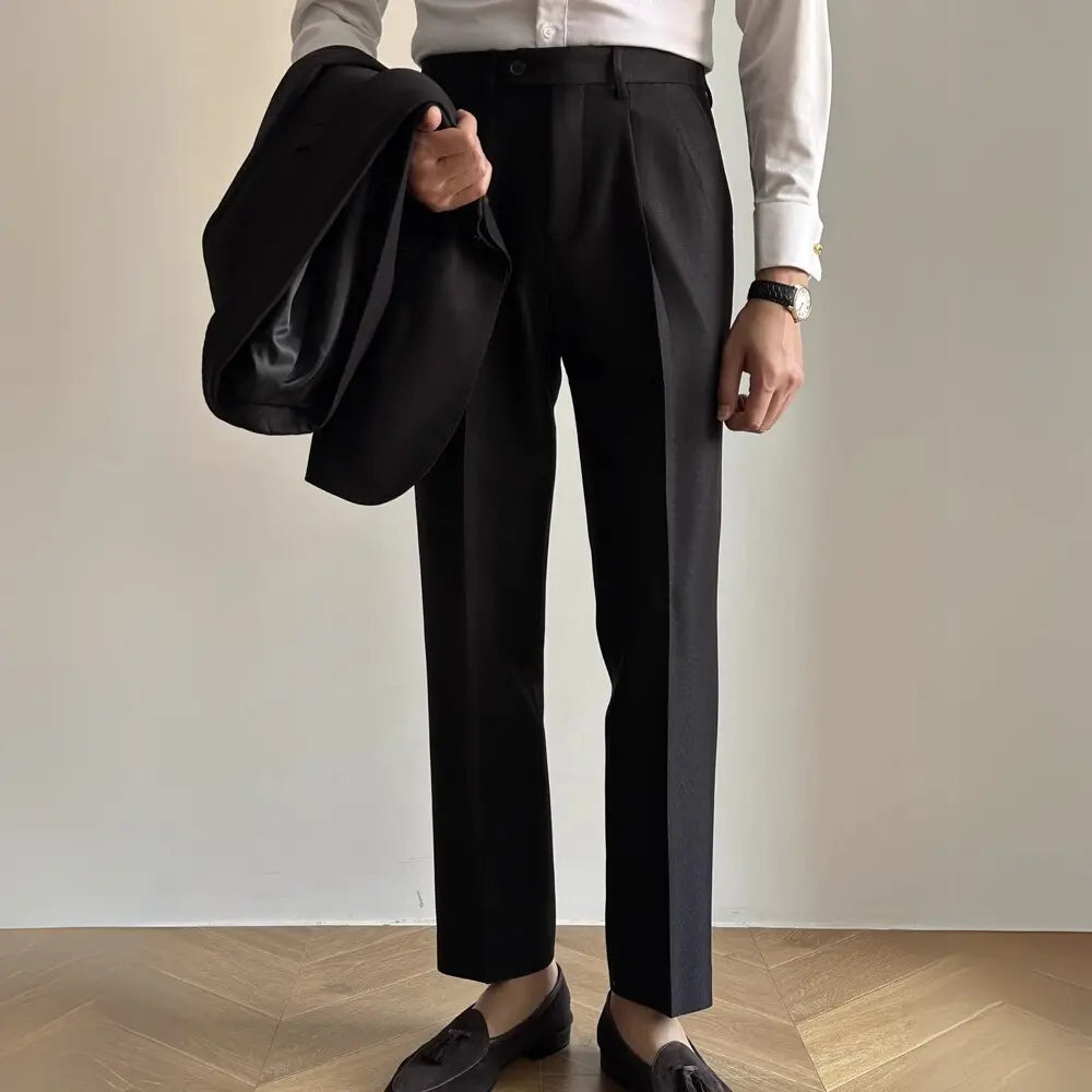 Straight Fit Italian Style Suit Pants – Classic Shades | All-Season Leisure | Old Money Menswear