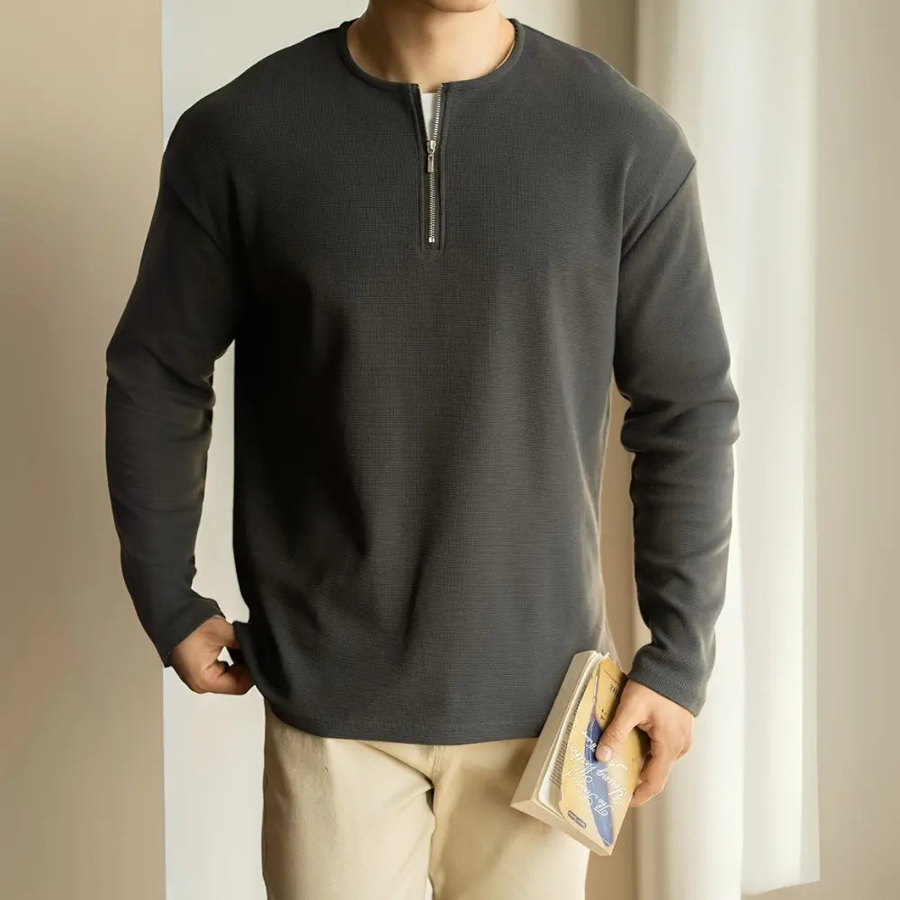 Spring Lapel T-shirt Solid Color Commute Loose Bottoming Shirt Prendersons