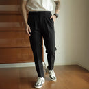 Straight Casual Draping Cropped Suit Pants Prendersons