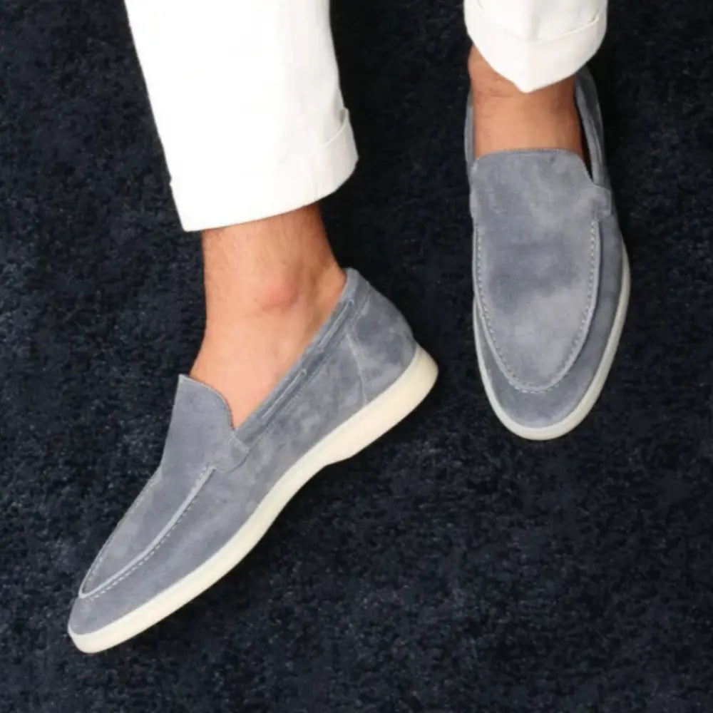 Summer Frosted Mens Suede Loafers – Summer Ease | Old Money Menswear